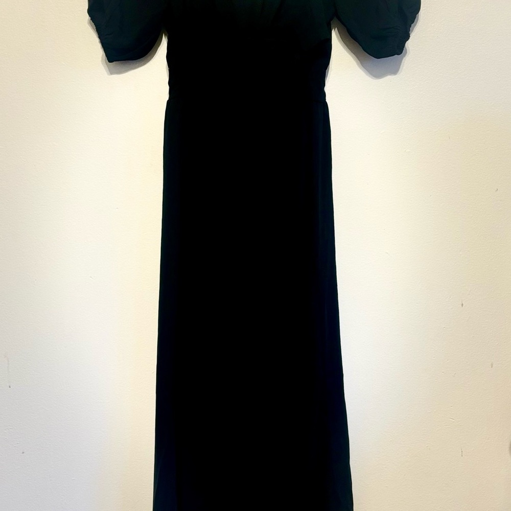 Inspire Black Maxi Puff Sleeve Jumpsuit